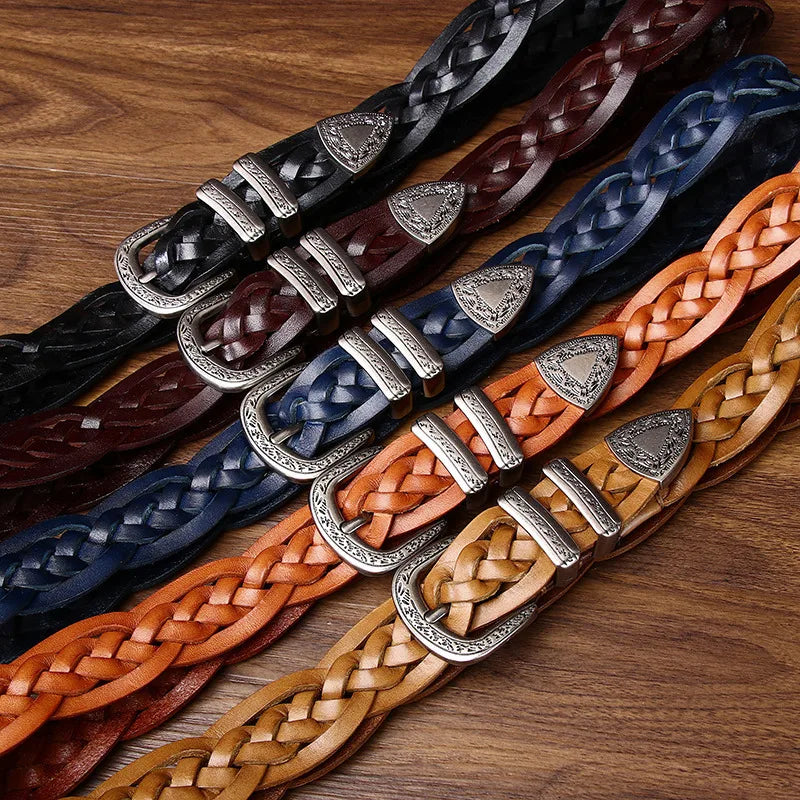 Heritage Braided Genuine Leather Belt