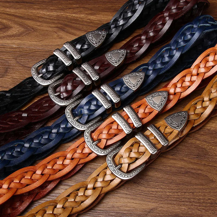 Heritage Braided Genuine Leather Belt