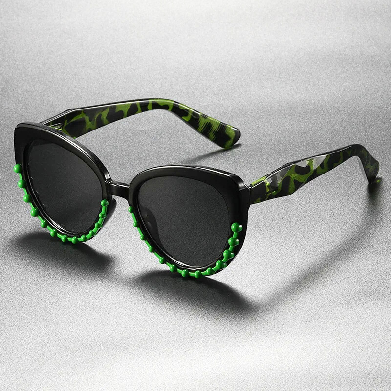 Luna Beaded Cat-Eye Sunglasses
