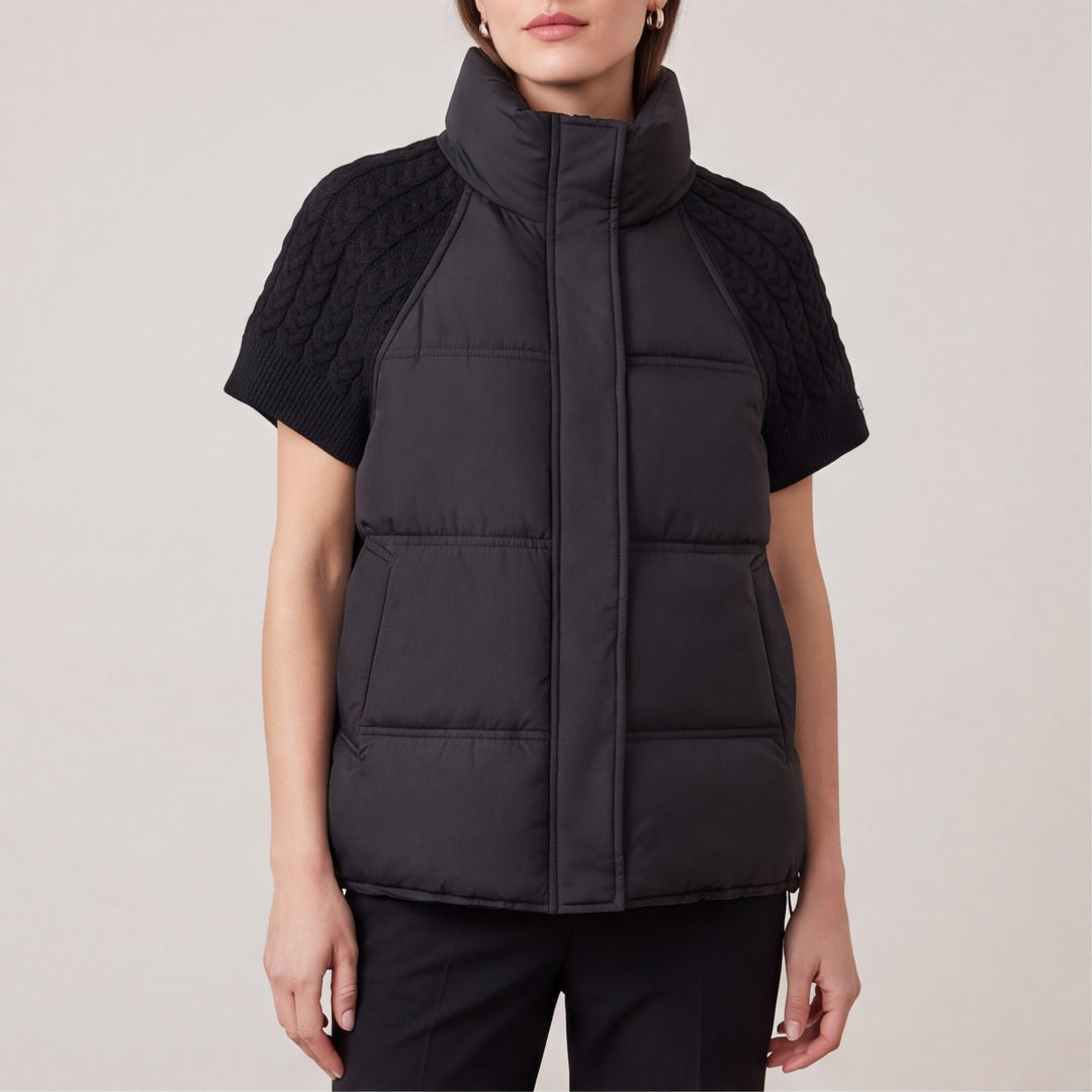 Amor Cable-Knit Puffer Vest
