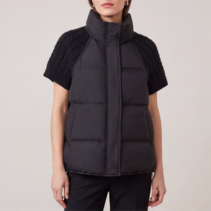 Amor Cable-Knit Puffer Vest