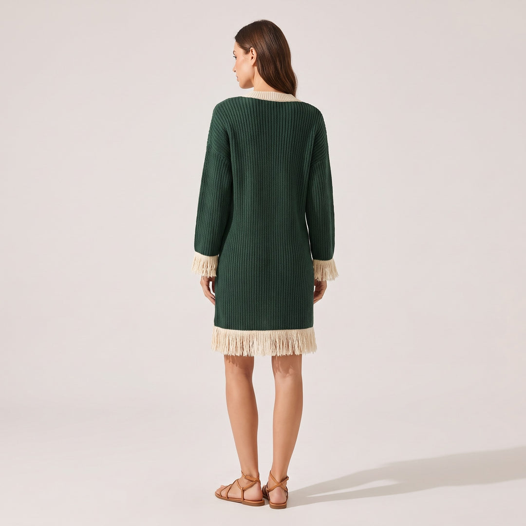 Giulia Fringed Knit Dress