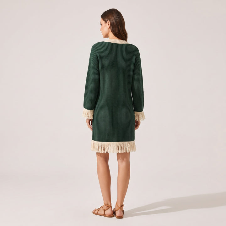 Giulia Fringed Knit Dress