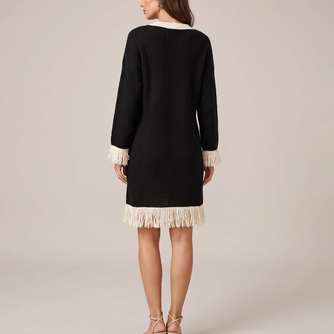 Giulia Fringed Knit Dress