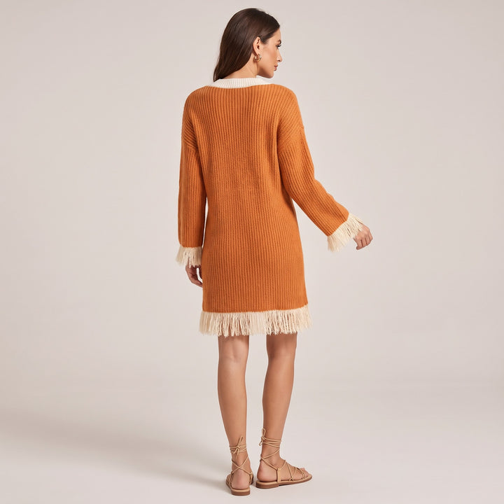 Giulia Fringed Knit Dress