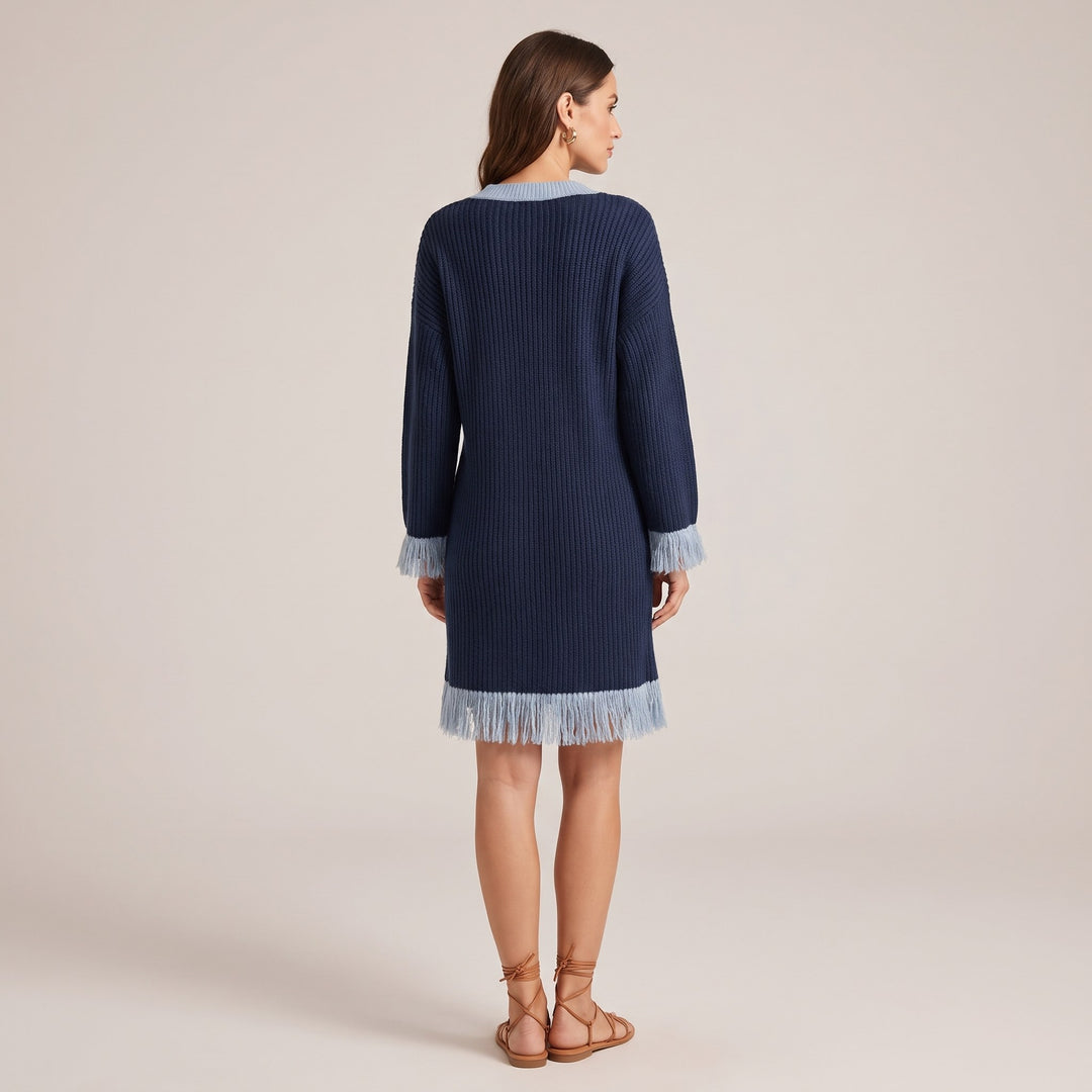 Giulia Fringed Knit Dress