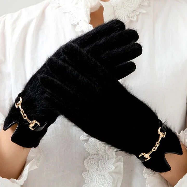 Colette Rabbit Fur Gloves