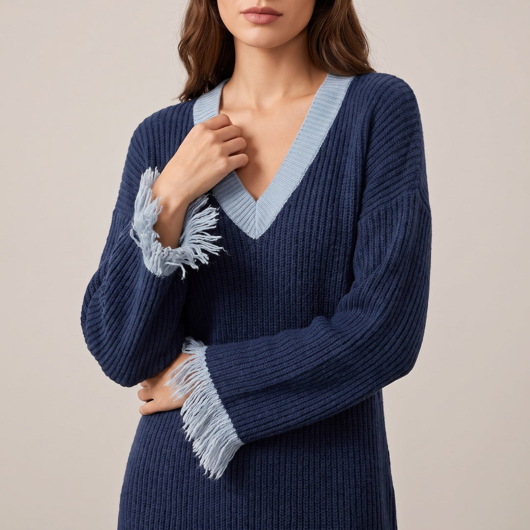 Giulia Fringed Knit Dress
