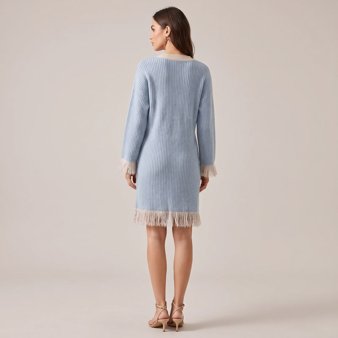 Giulia Fringed Knit Dress