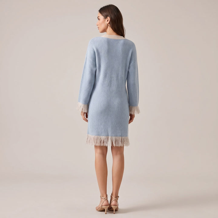 Giulia Fringed Knit Dress