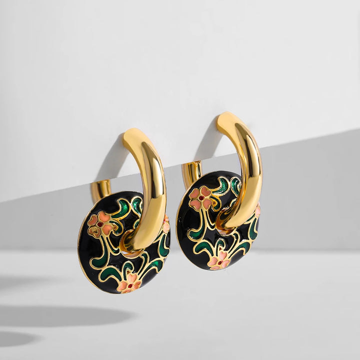 Floral Splash Hoops