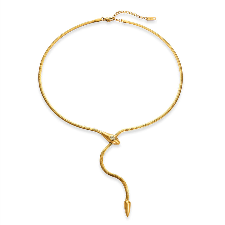 Elysian Serpent Lariat Necklace